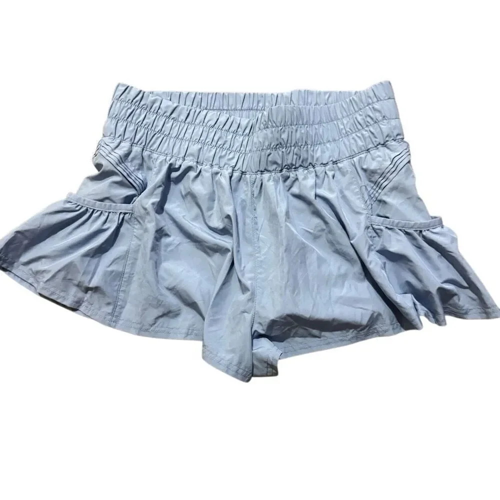 Free people periwinkle blue running shorts size medium